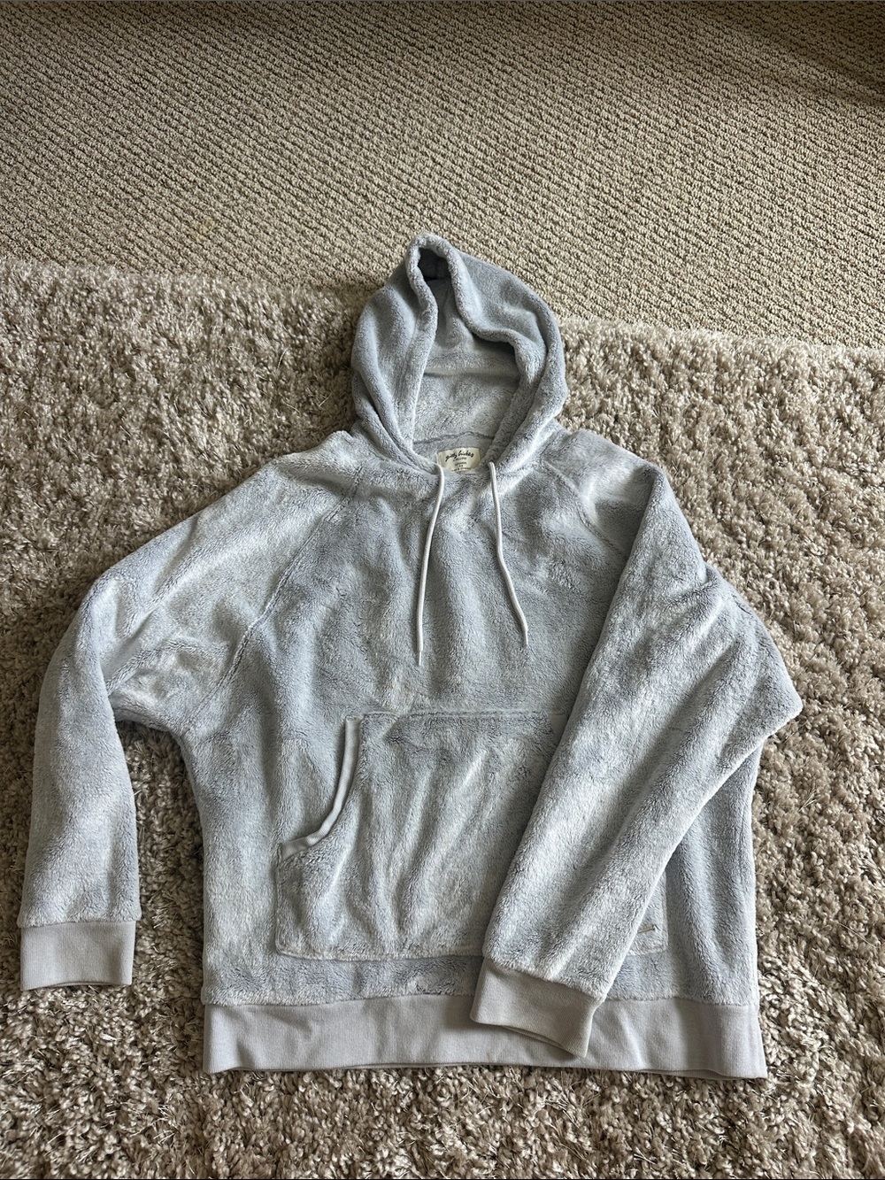 Light Gray Hooded Pullover Sweatshirt